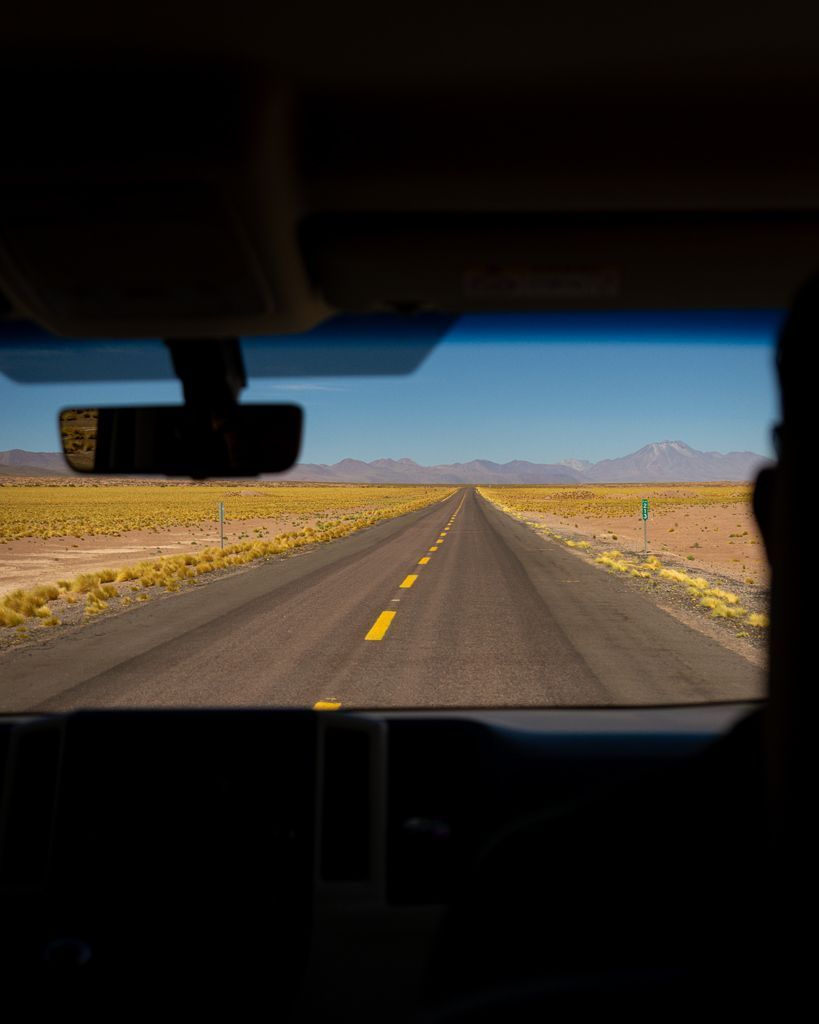 Carreteras interminables en el norte de Chile