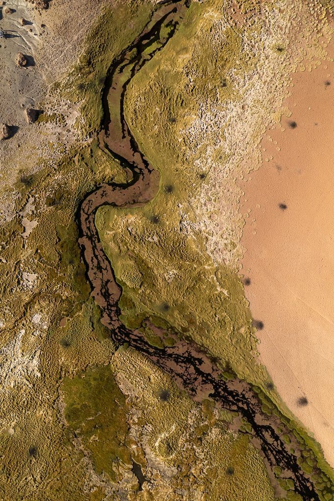 Vistas del Bofedal Putana a vista de drone