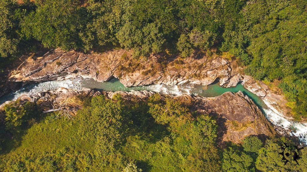 Vista cenital de los Cajones de Chame, en Panamá