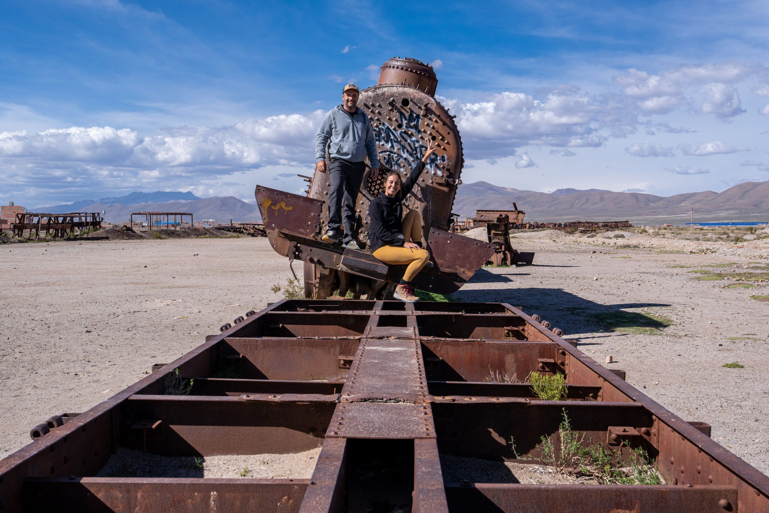Cementerio de trenes en Uyuni