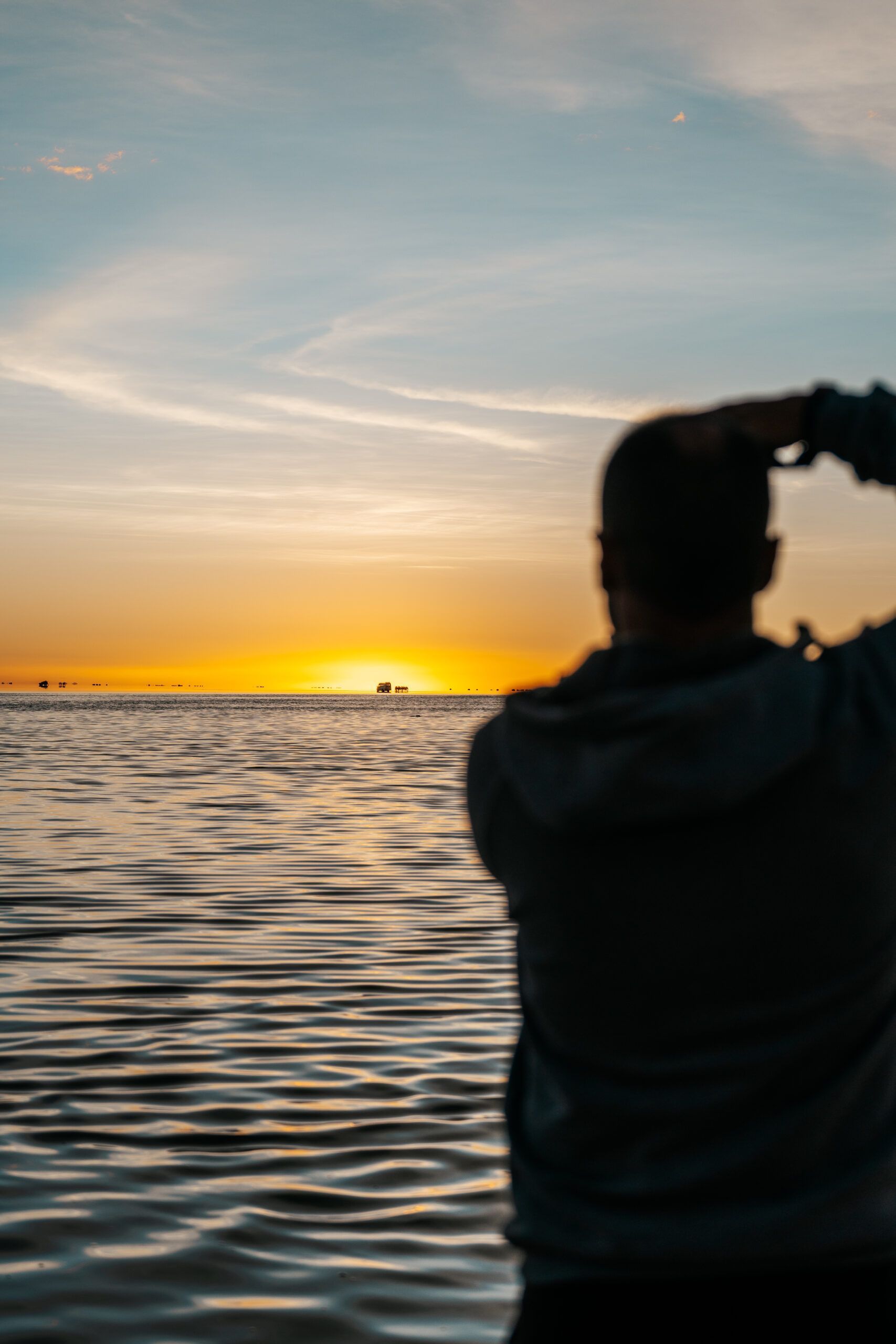 Atardecer en el Salar de Uyuni, Bolivia