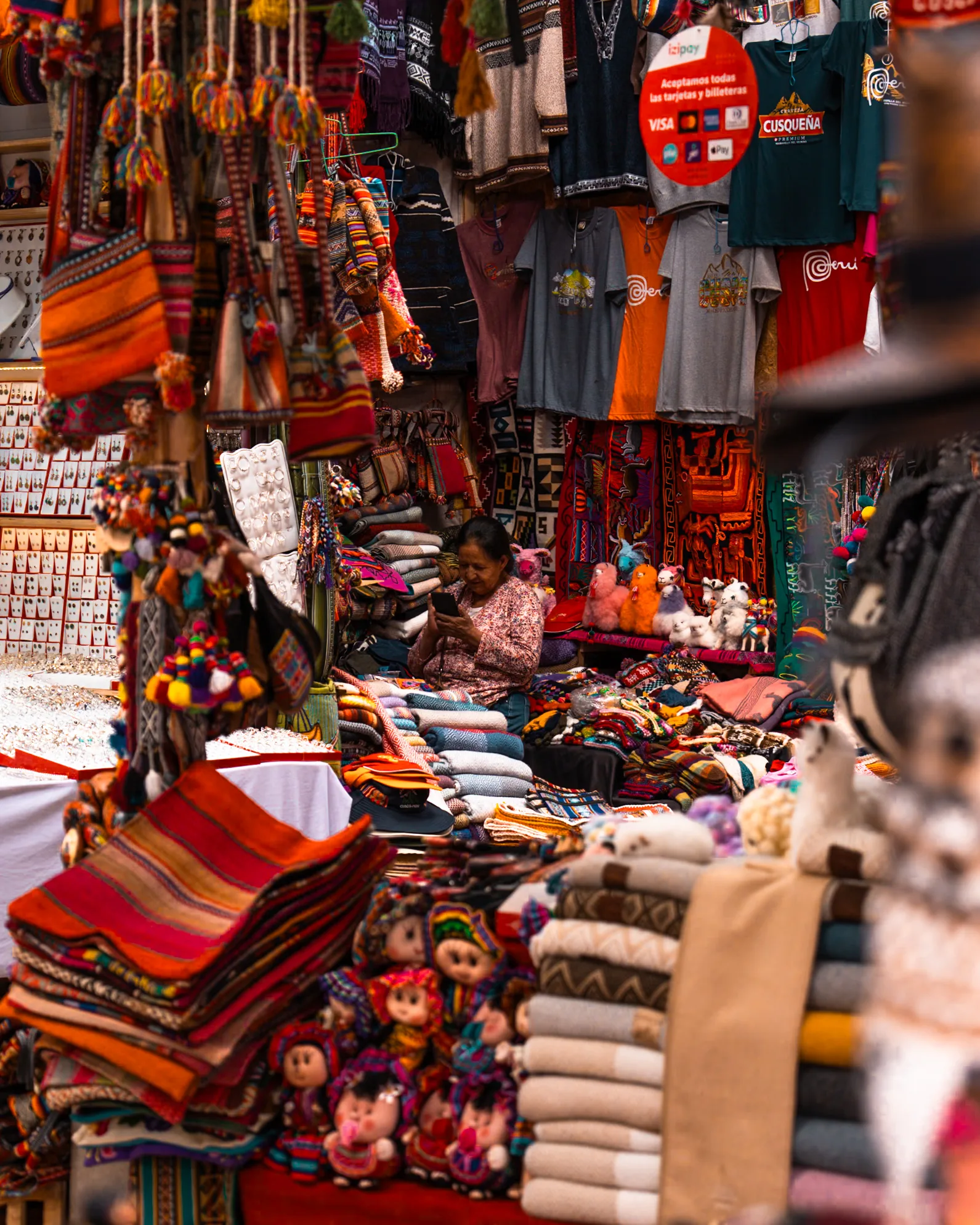 Mercado de Pisac en el Valle Sagrado de los Incas
