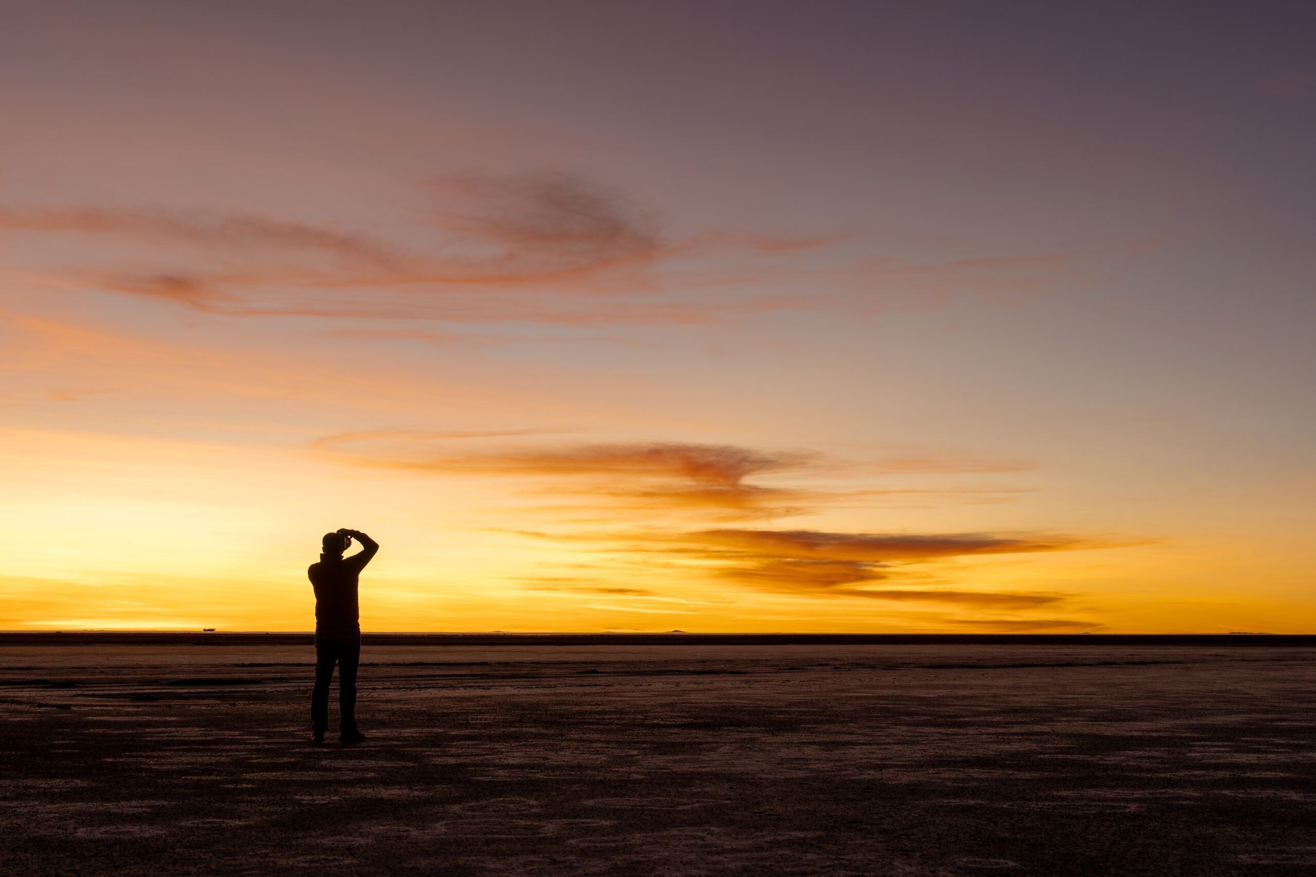 Atardecer desde el Hotel Palacio de Sal en Uyuni, Bolivia