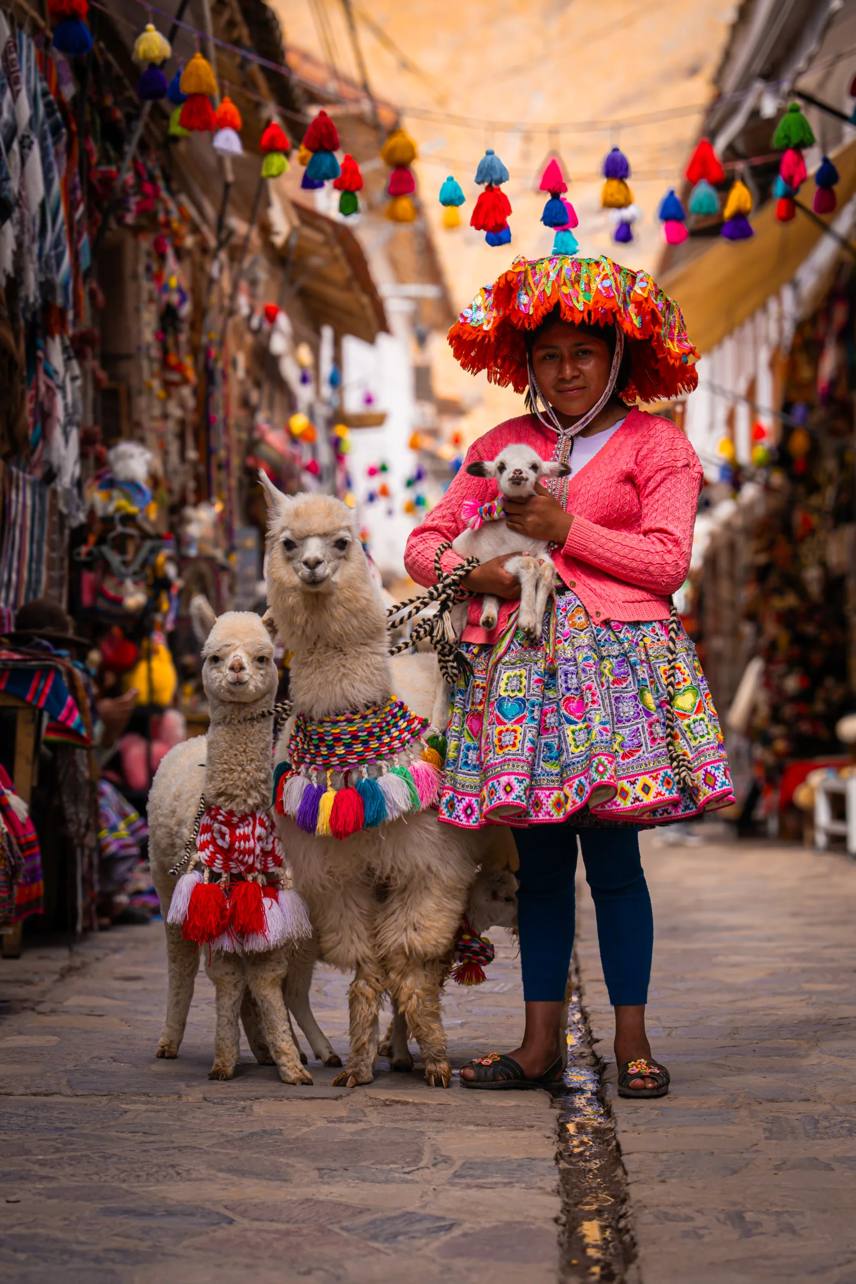 Mercado de Pisac en el Valle Sagrado de los Incas