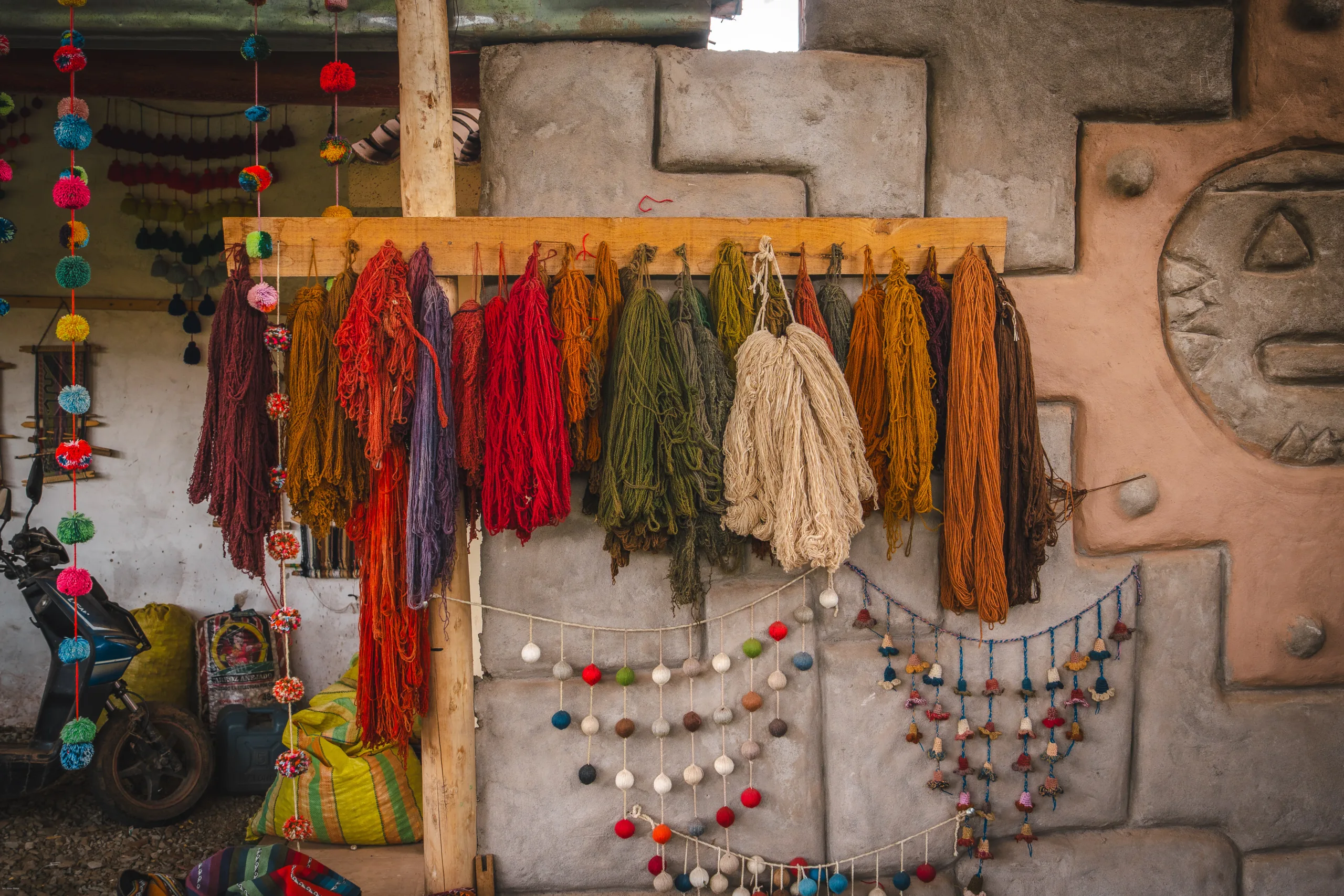 Centro de textiles en Chinchero, Valle Sagrado de los Incas
